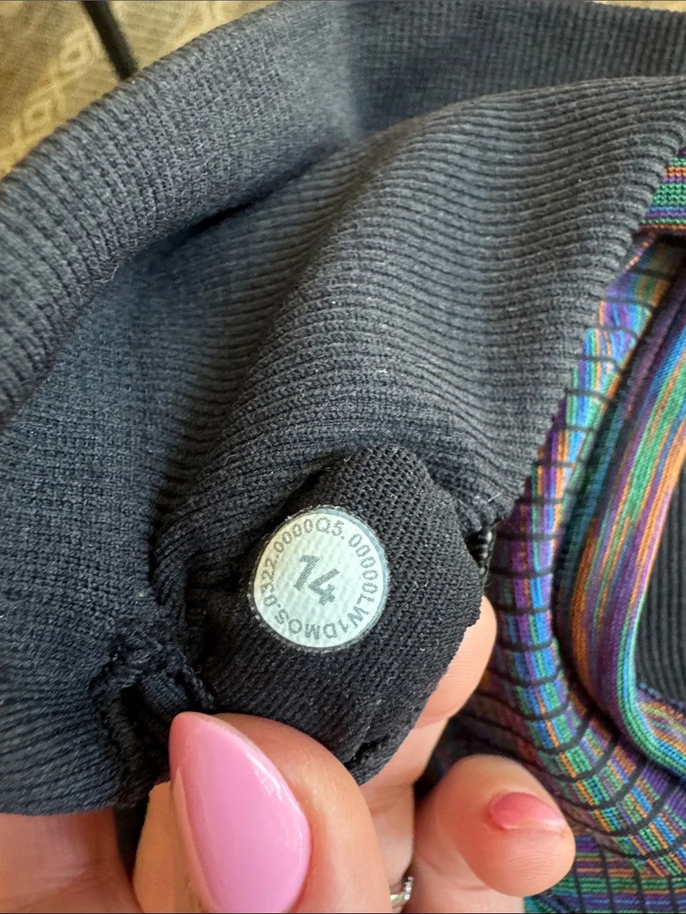 LULULEMON Ebb to Street Racerback Tank Multicolor Rainbow Size 14